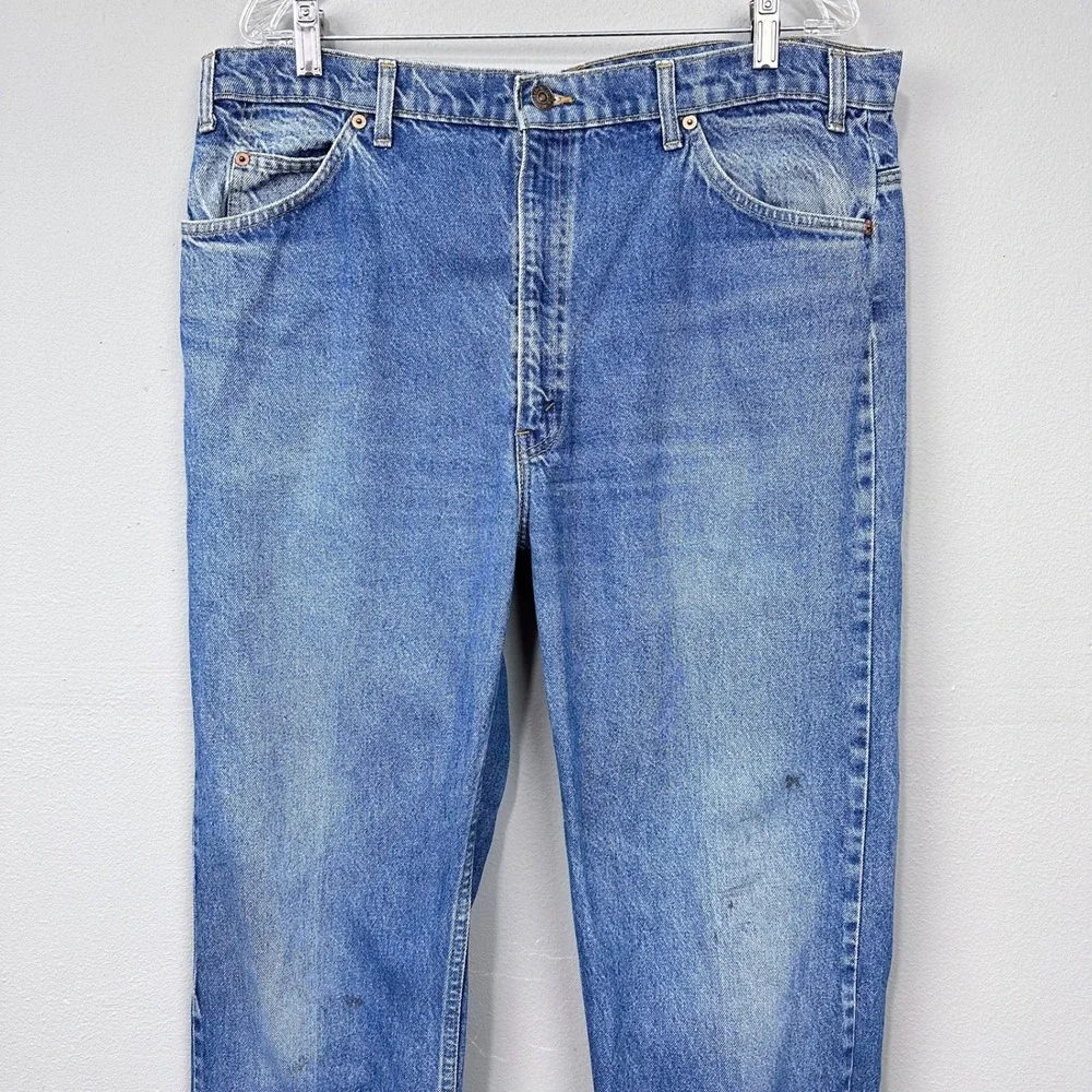 Vintage‎ 90s Levi's 505 Jeans Mens 40x32 Orange Tab Straight Leg Mexico *Flaws*